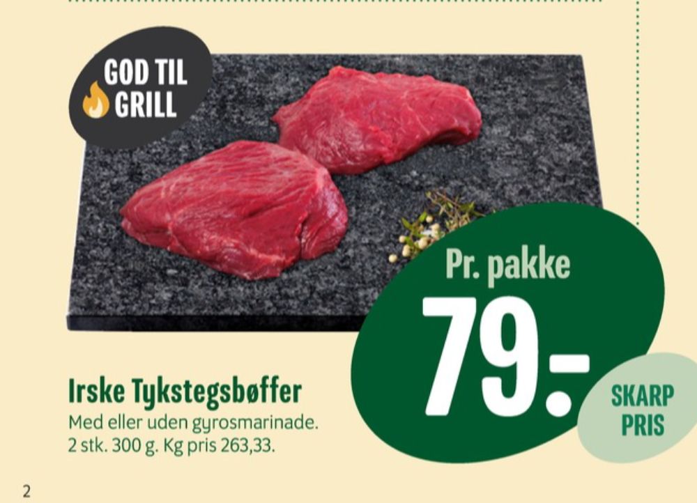 Oksetykstegsbøffer