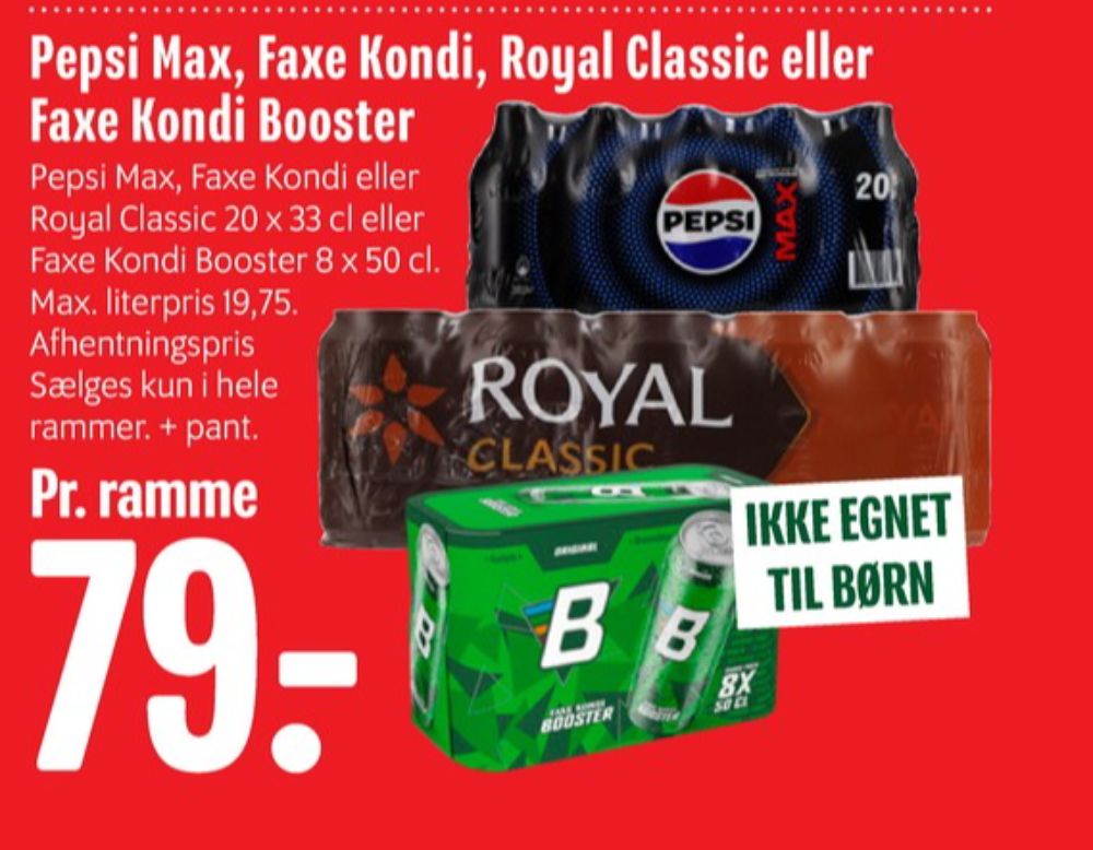 Faxe Kondi Booster Original, Energidrik 8 pk.