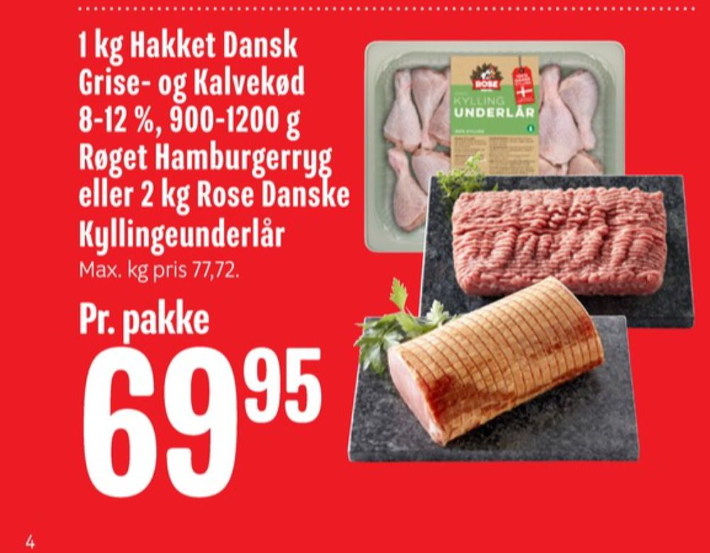 Hakket kalv og grisekød 8-12%