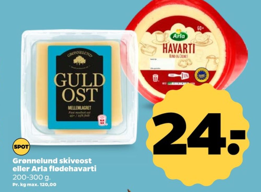 Grønnelund, Skiveost Guld Mellemlagret