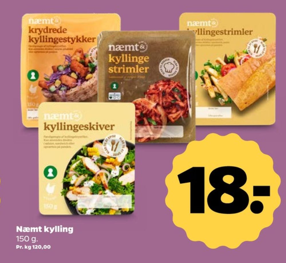 Næmt, Kyllingestrimler