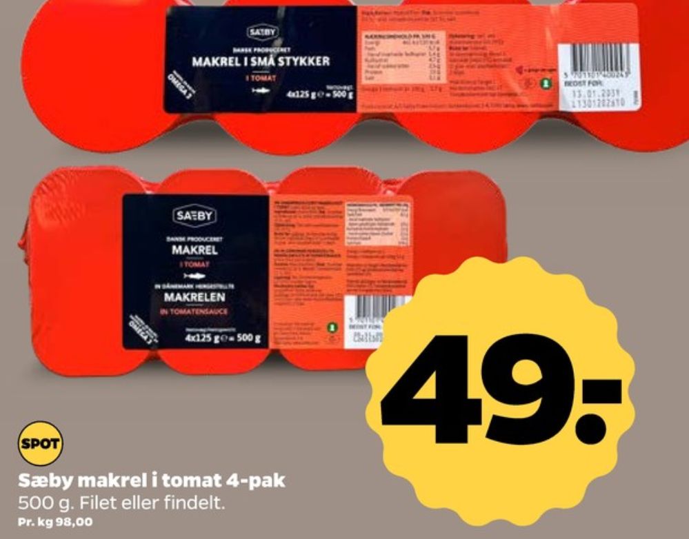 Sæby, Makrel i Tomatsauce