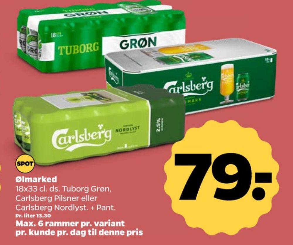 Carlsberg Pilsner, Øl 18 pk.