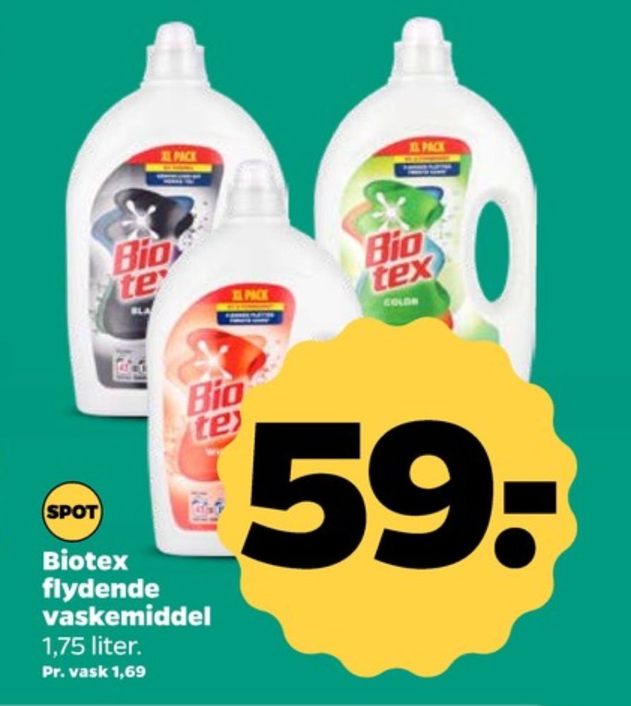 Biotex, Vaskemiddel-flydende