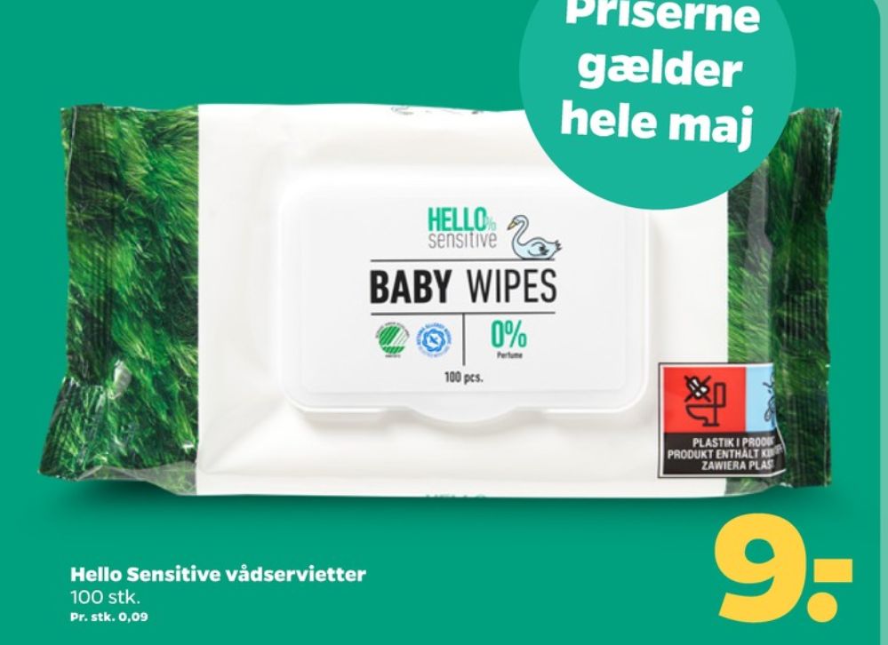 Hello Sensitive, Vådservietter