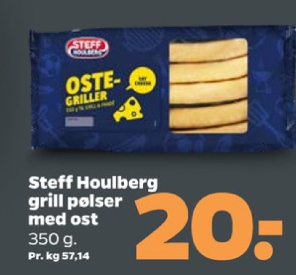 Steff Houlberg, Ostegrillpølser