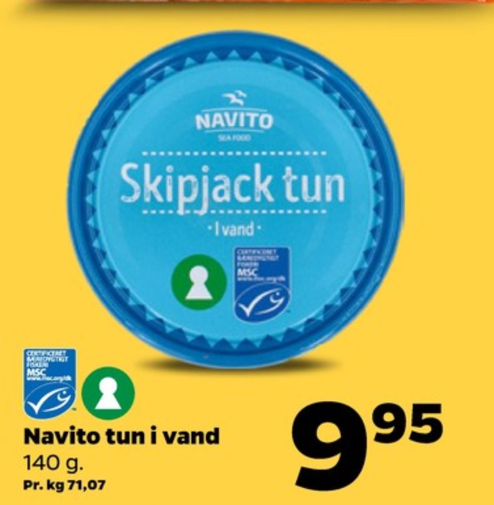 Navito, Tun i vand