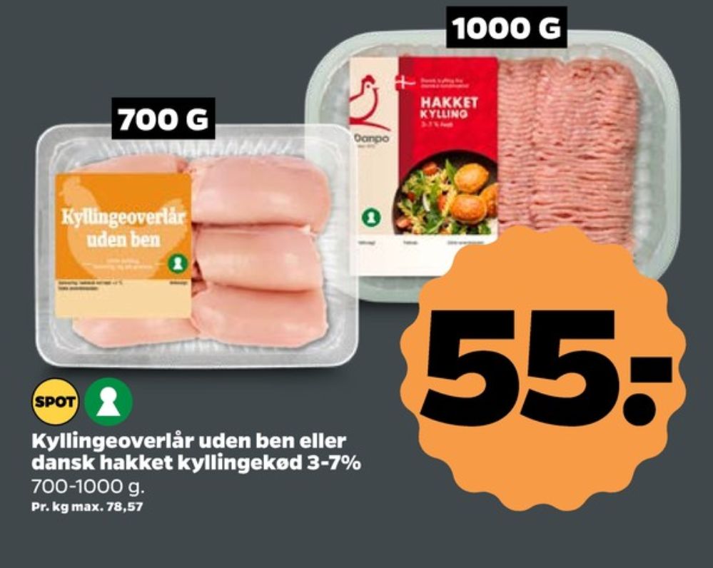 Danpo, Hakket kylling 3-7%