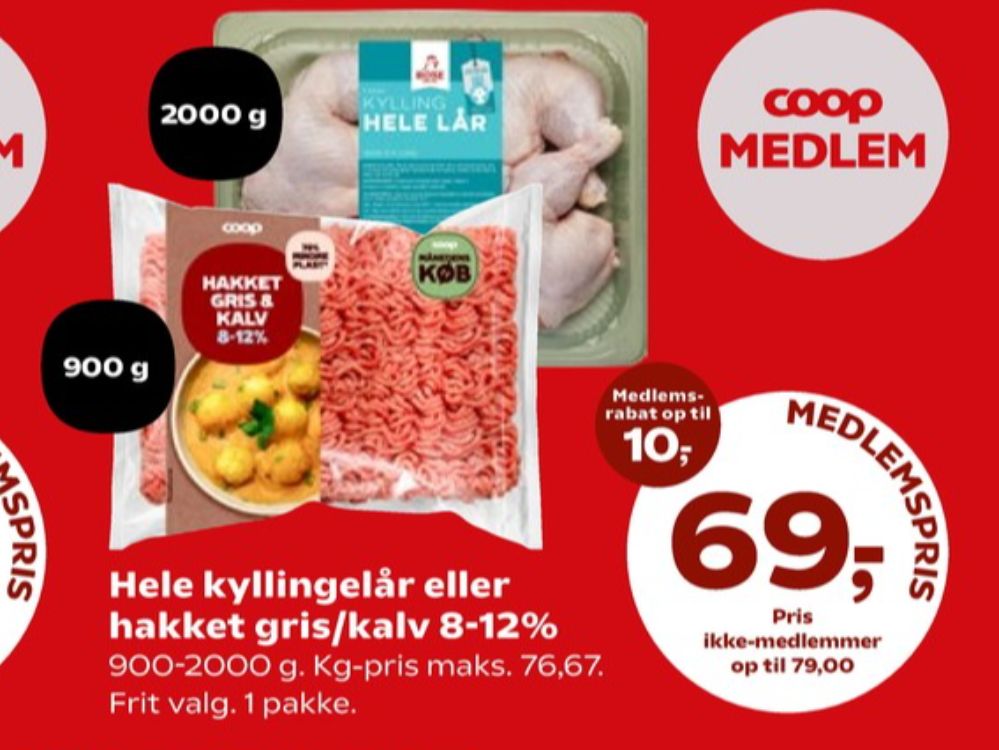 Coop, Hakket kalv og grisekød 8-12%