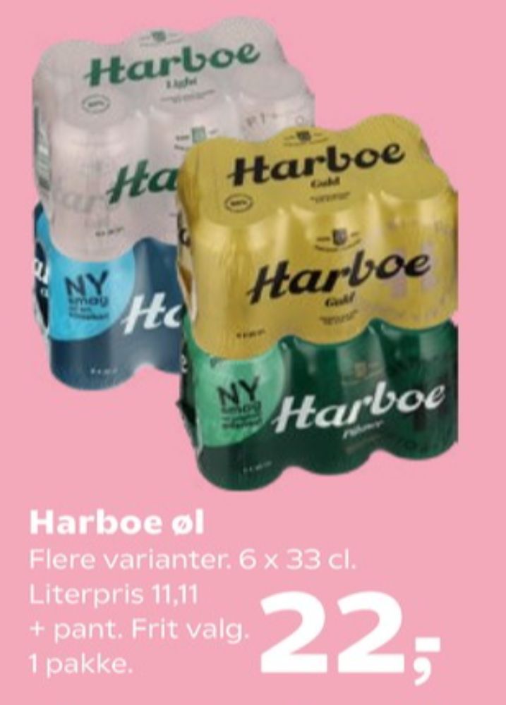 Harboe Pilsner, Øl 6 pk.