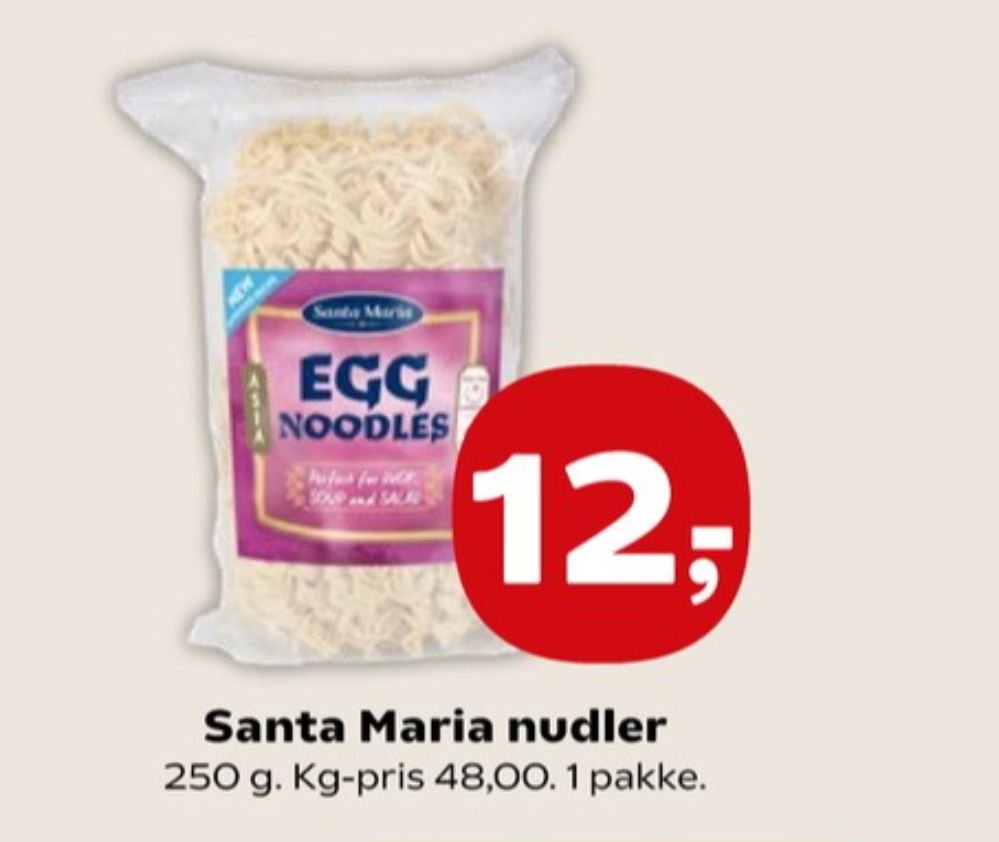 Santa Maria, Eggnoodles