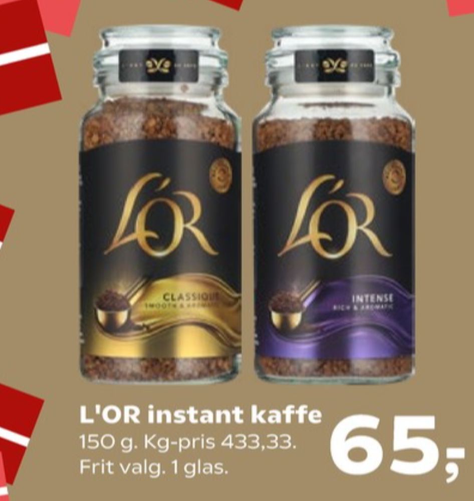 LOR Classique, Instant Kaffe