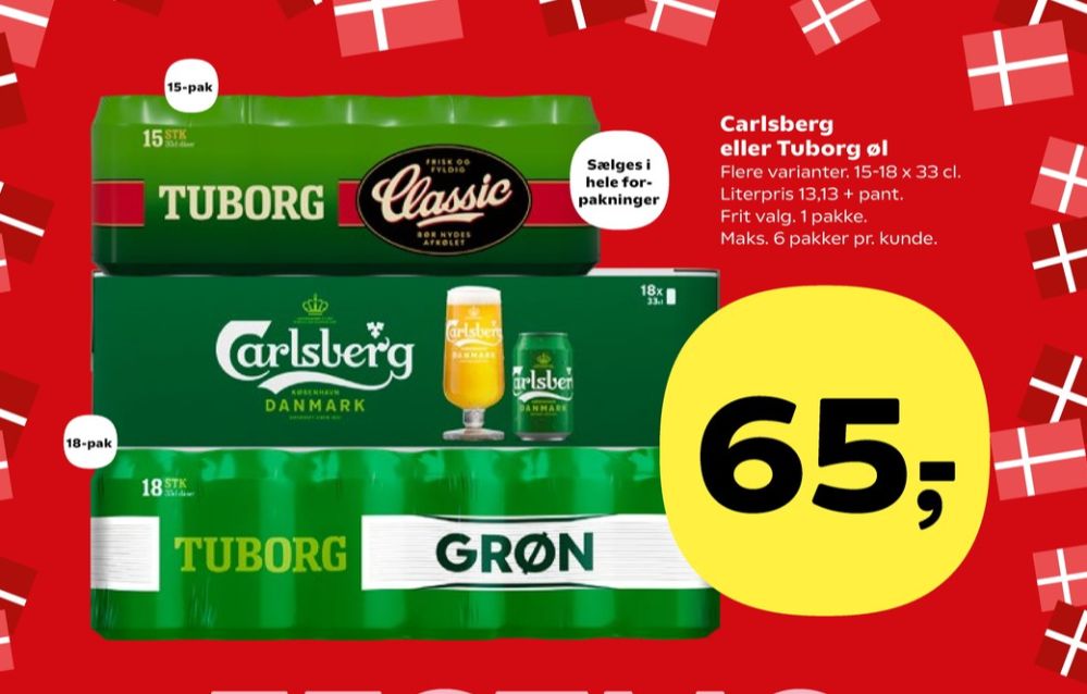 Tuborg Grøn, Øl 18 pk.