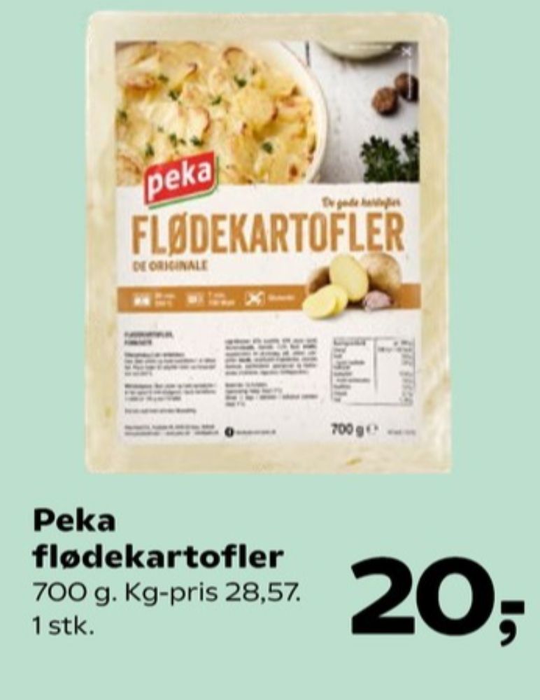 Peka, Flødekartofler