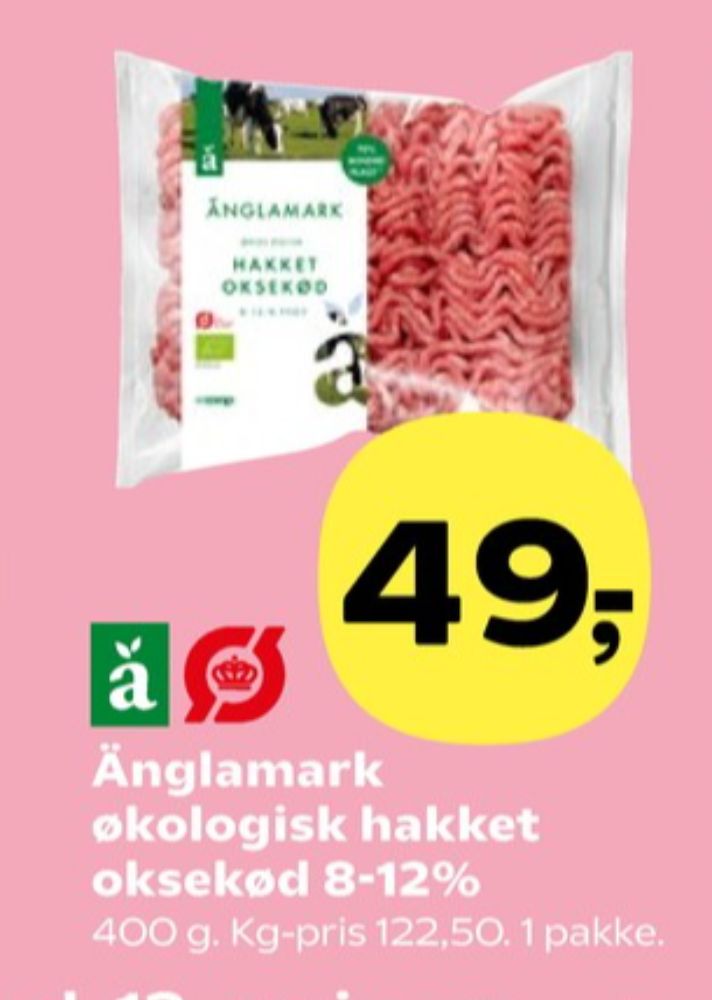 Änglamark, Hakket oksekød 8-12%