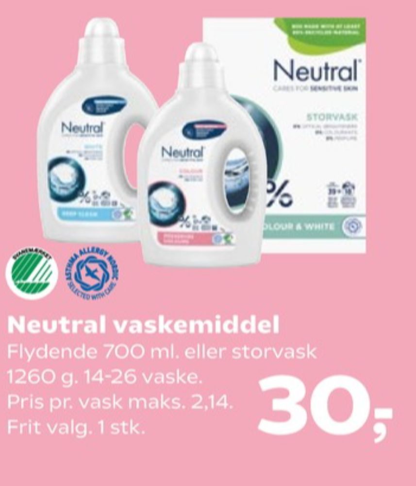 Neutral, Vaskemiddel-flydende