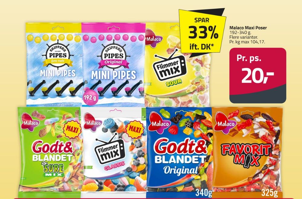Malaco Flimmermix, Slikpose Sour
