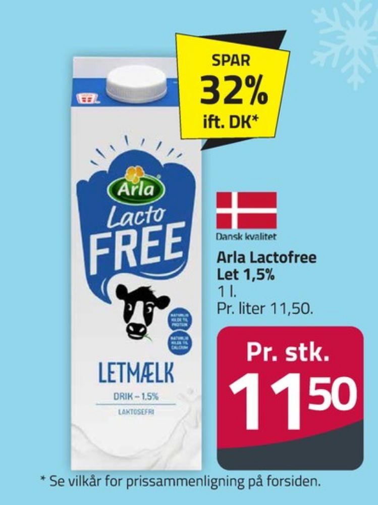 Arla Lacto FREE, Letmælk
