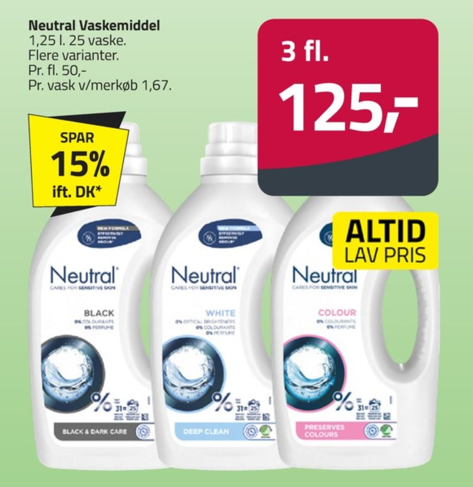 Neutral, Vaskemiddel-flydende