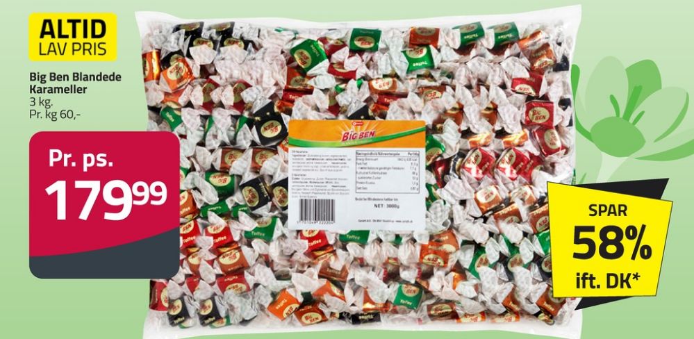 Carletti Big Ben, Karameller Blandede