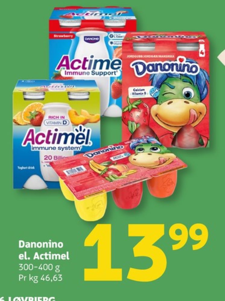 Danone Actimel, Drikkeyoghurt Multifrugt