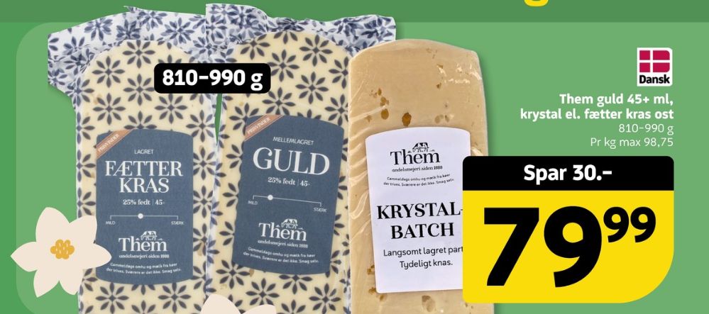 Guld Them, Skæreost