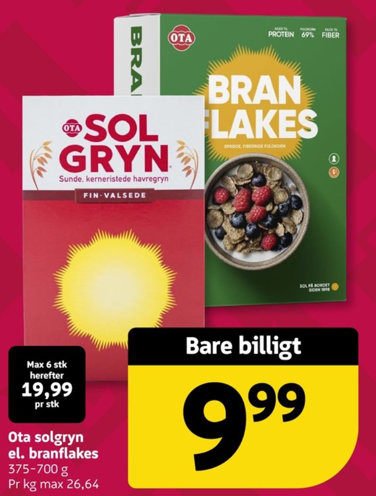 Ota Sol Gryn, Finvalsede Havregryn 