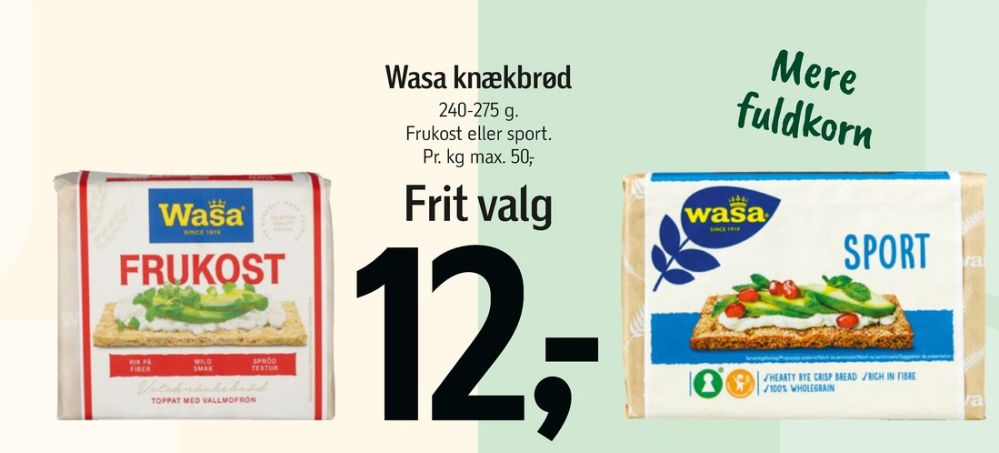 Wasa, Sport knækbrød