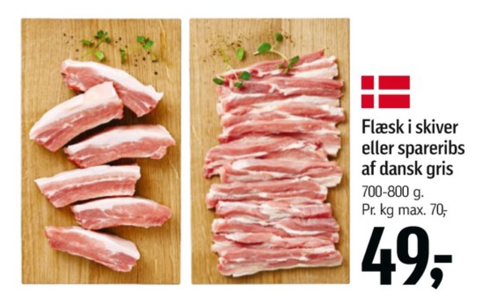 Flæsk i skiver