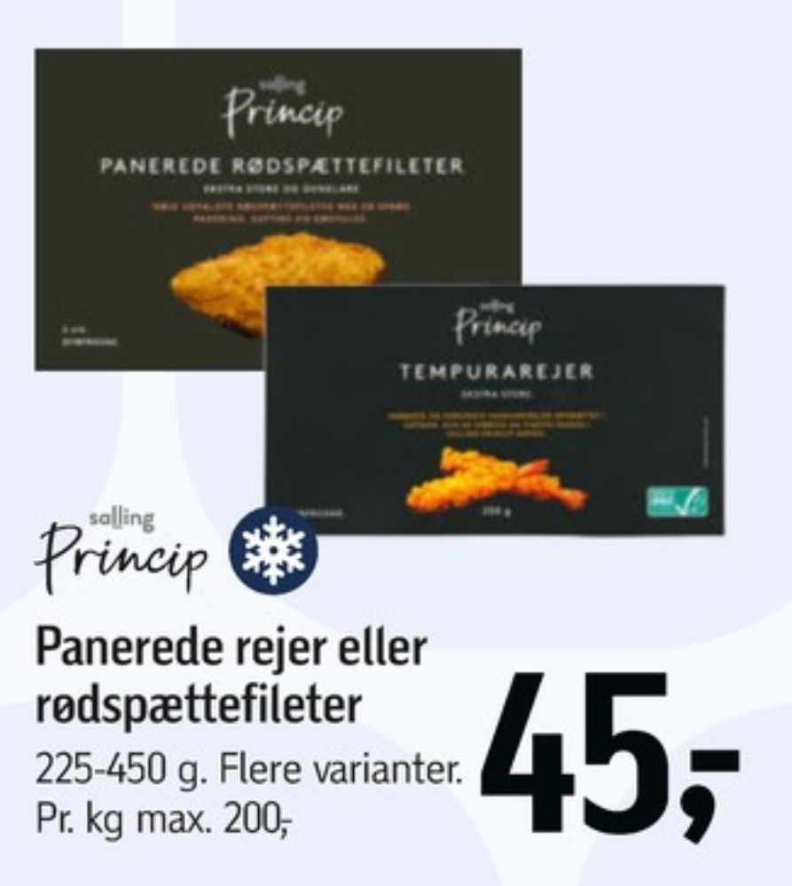 Salling Princip, Rødspættefileter