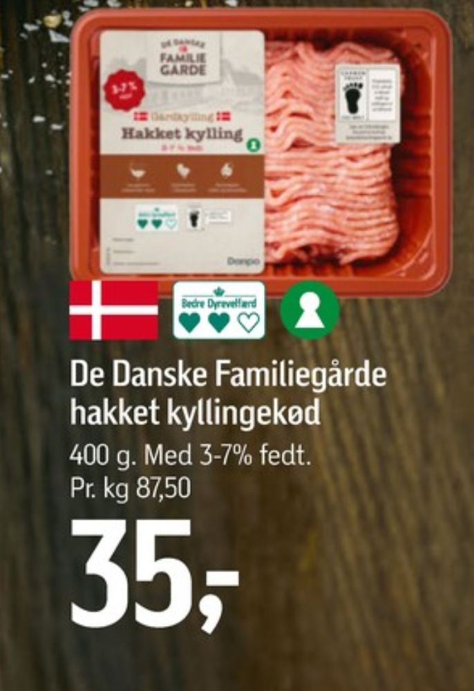 De Danske Familiegårde, Hakket kylling 3-7%