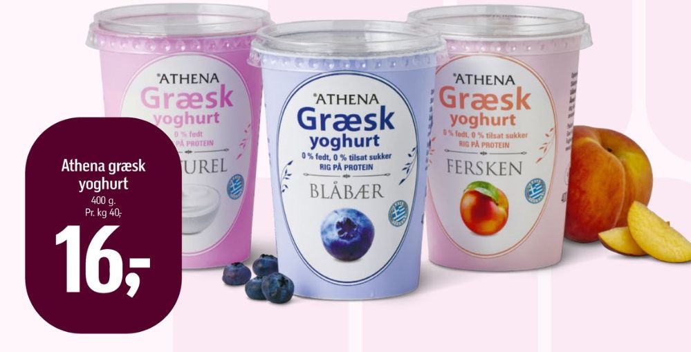 Athena, Græsk Yoghurt Blåbær