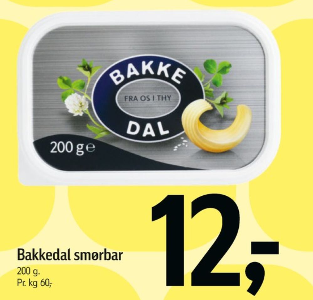 Bakkedal, Smørbar