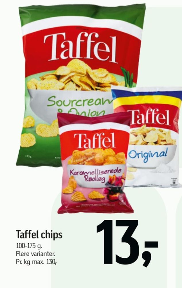 Taffel, Karamelliserede Rødløg Chips