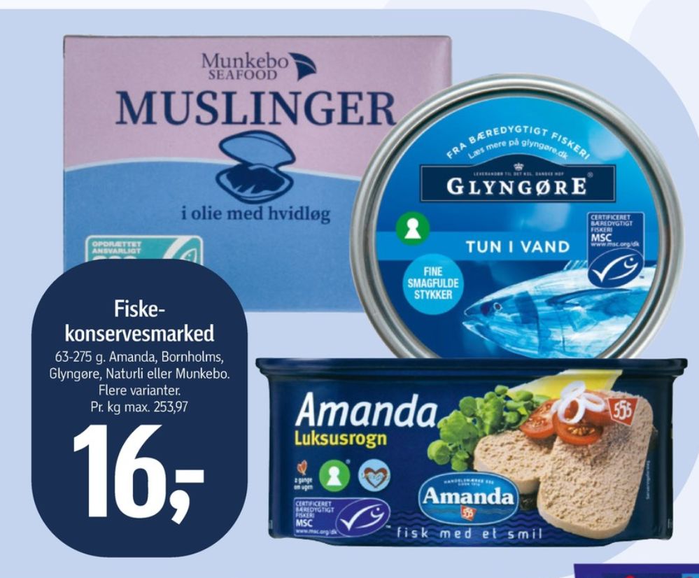 Amanda Seafood, Makrelfilet i Økologisk Tomatsauce