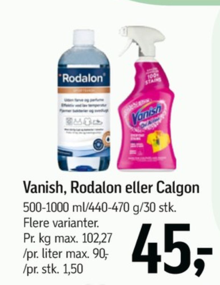 Rodalon, Vaskemiddel-flydende