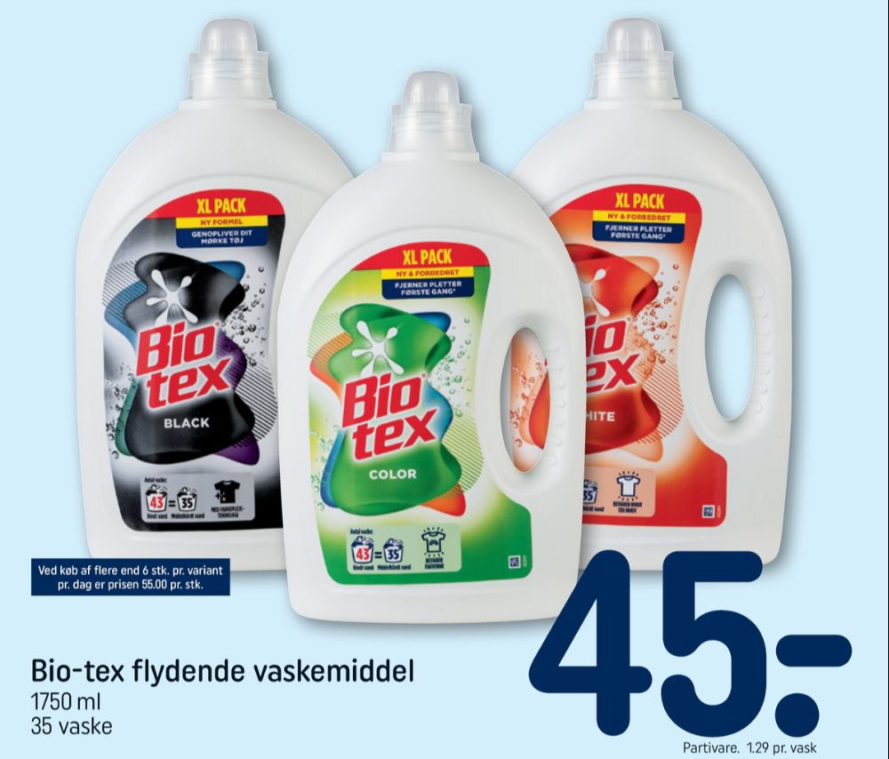 Biotex, Vaskemiddel-flydende