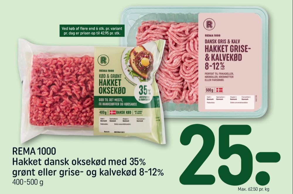 Rema 1000, Hakket Okse og Grønt 35%