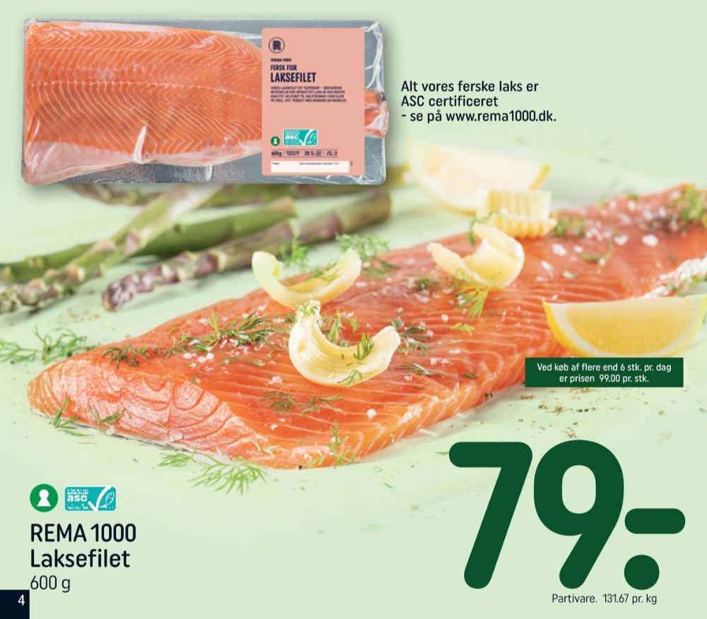 Rema 1000, Laksefilet