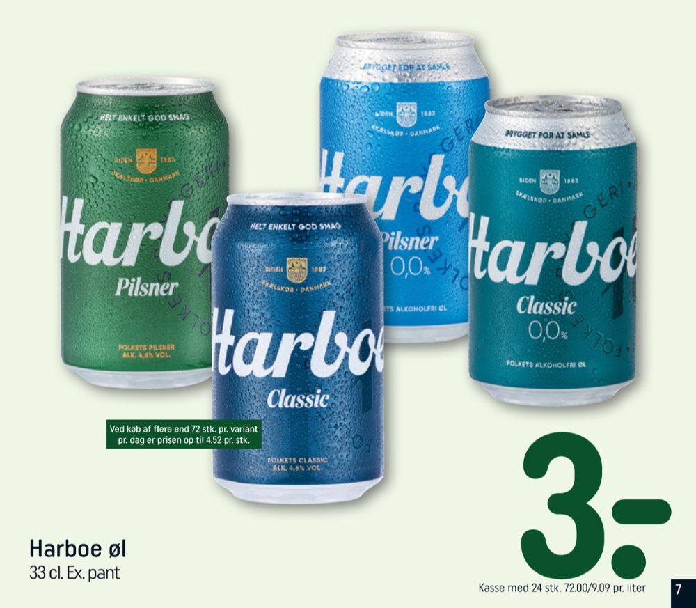 Harboe Pilsner 0,0%, Øl - Alkoholfri