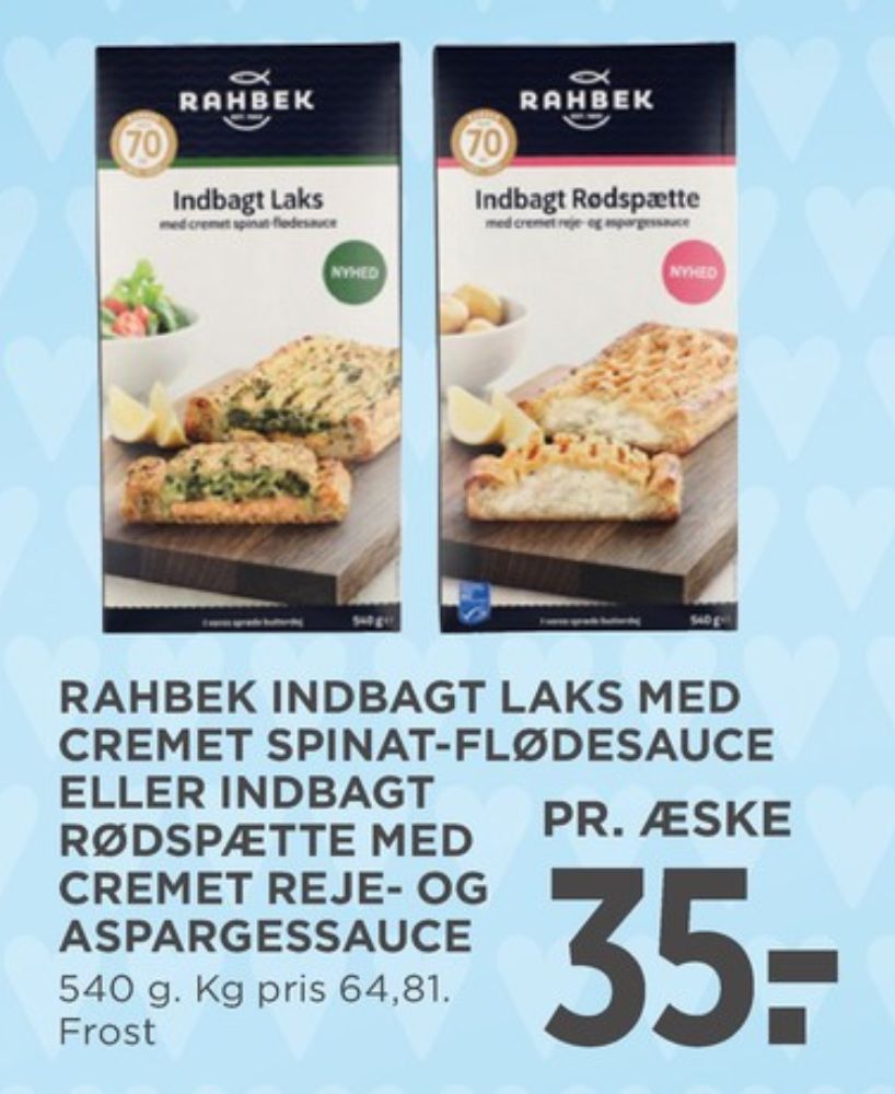 Rahbek, Indbagt Laks med cremet spinat-flødesauce