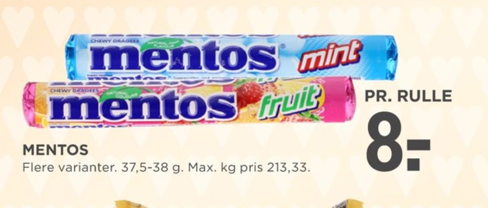 Mentos, Pastiller Mint