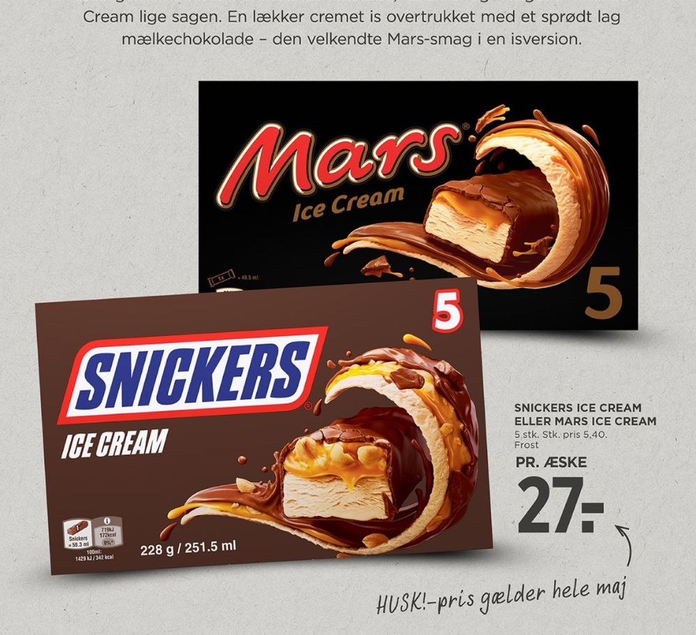 Snickers, Issnack Creame