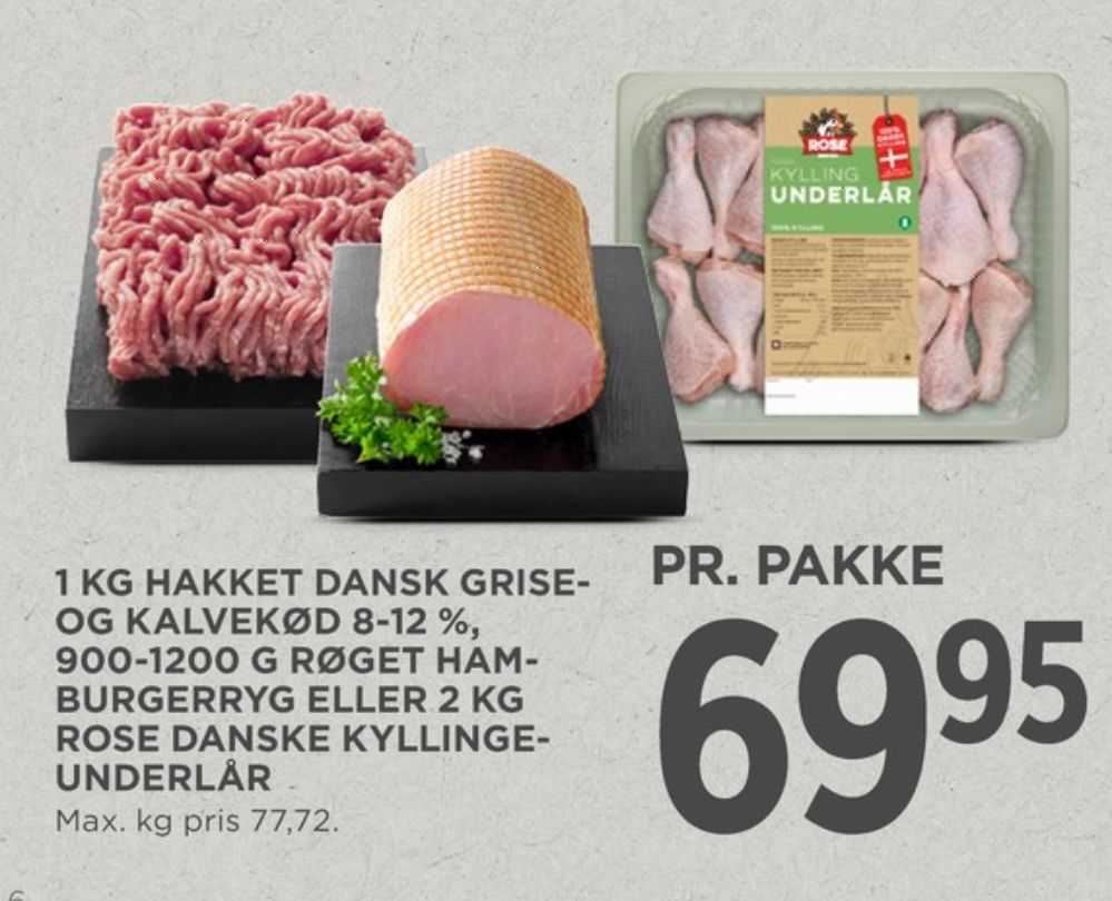 Hakket kalv og grisekød 8-12%