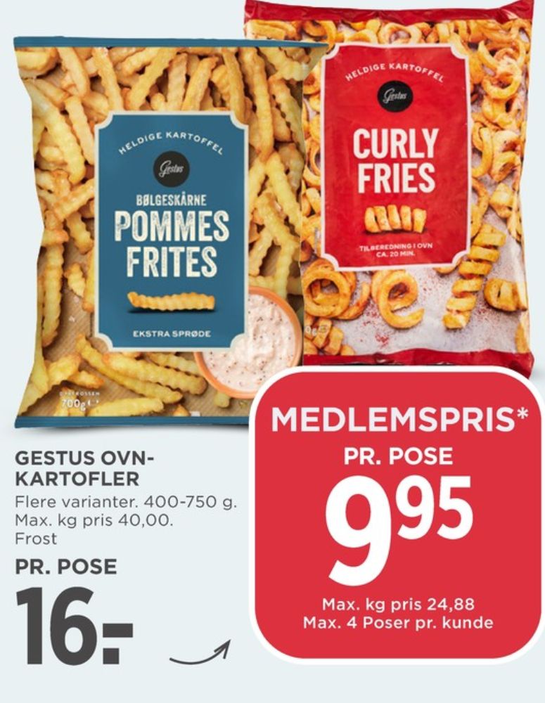 Gestus, Pommes Frites Bølgeskårne