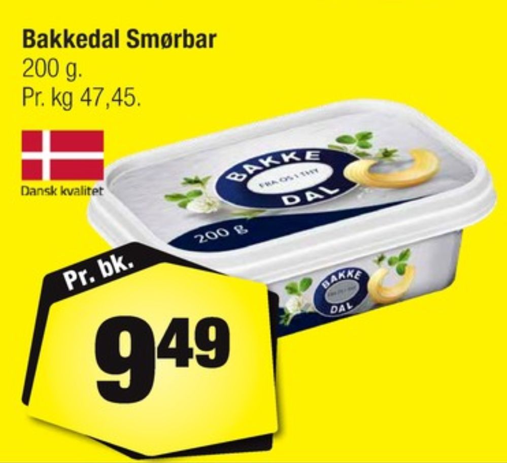 Bakkedal, Smørbar