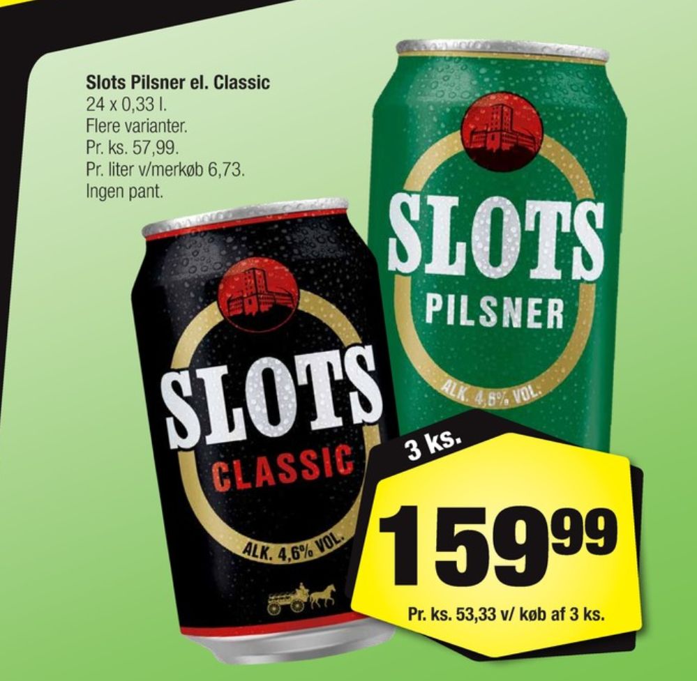 Slots Classic, Øl 24 pk.