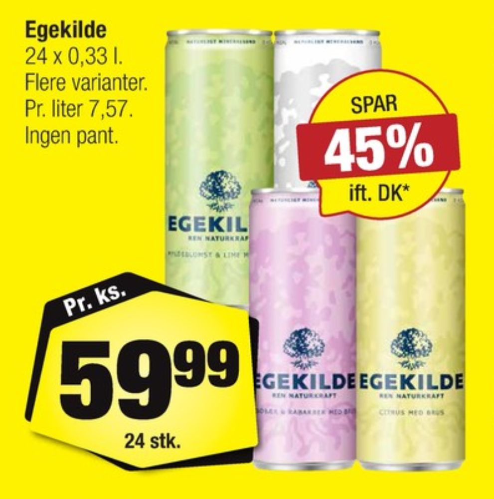 Egekilde Citrus, Mineralvand med brus 24 pk.