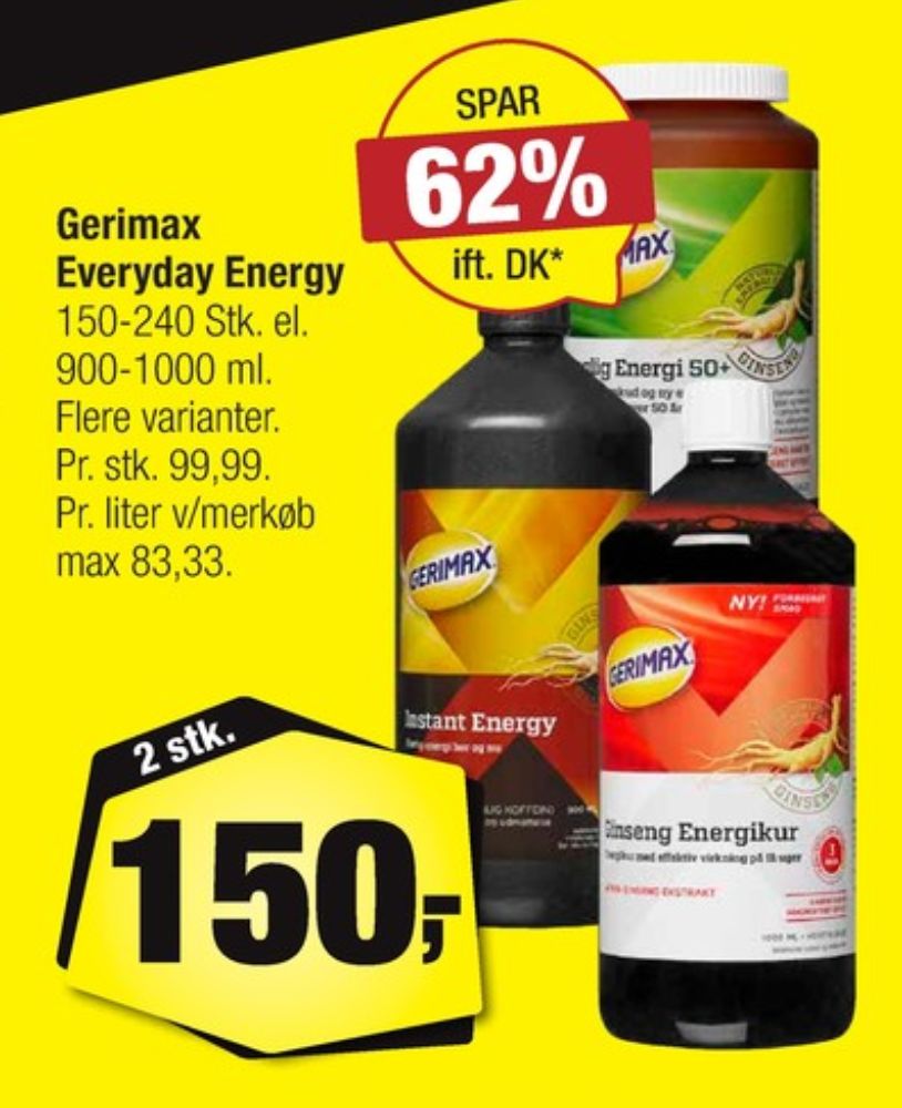 Gerimax, Kosttilskud