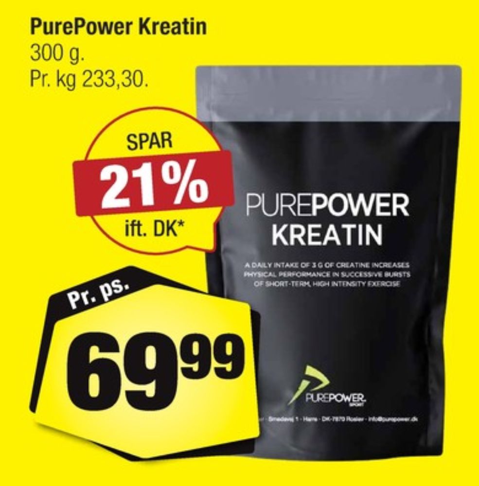 PurePower, Træningstilskud